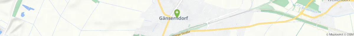 Kartendarstellung des Standorts für Stadtapotheke Gänserndorf in 2230 Gänserndorf